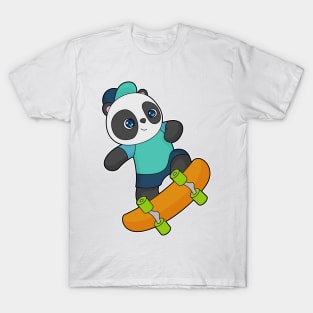 Panda Skater Skateboard T-Shirt